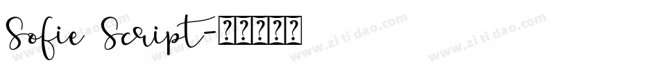 Sofie Script字体转换